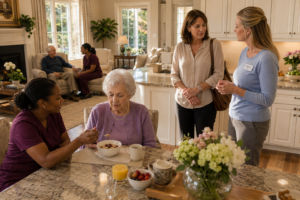 Questions to ask when touring a memory care facility include how caregivers interact with residents, staffing ratios, engagement and individualized care.